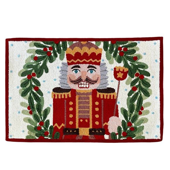 Peking Handicraft NUTCRACKER Hooked Rug 2X3 Christmas Holiday Home Decor New - Picture 8 of 14